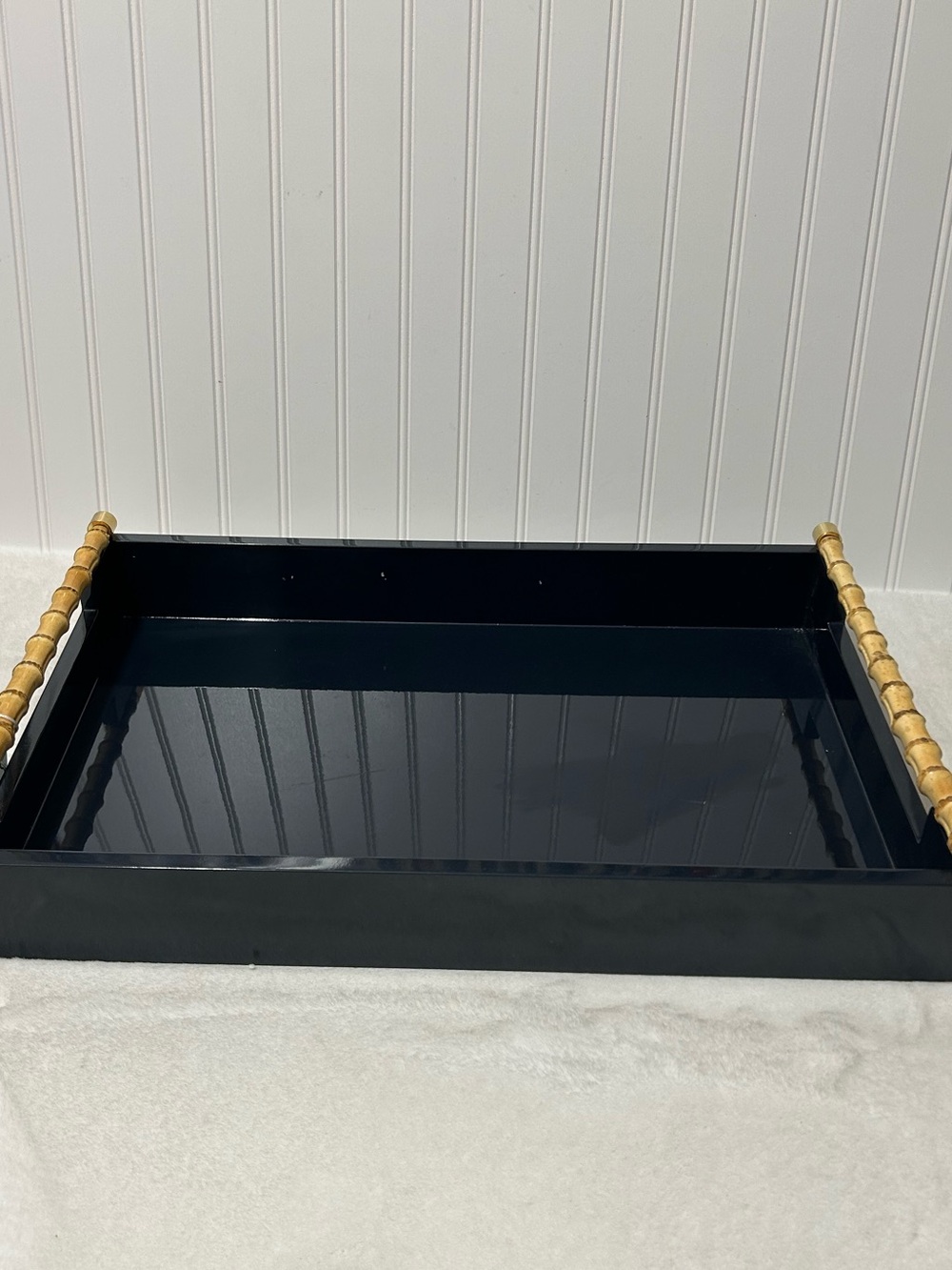 Mark & Graham bamboo lacquer serving tray